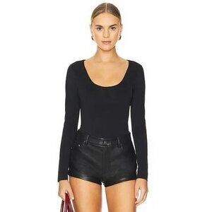 James Perse Black Long Sleeve  Deer Neck  Shirt Causal Top  Women's Size 3 (m/L)
